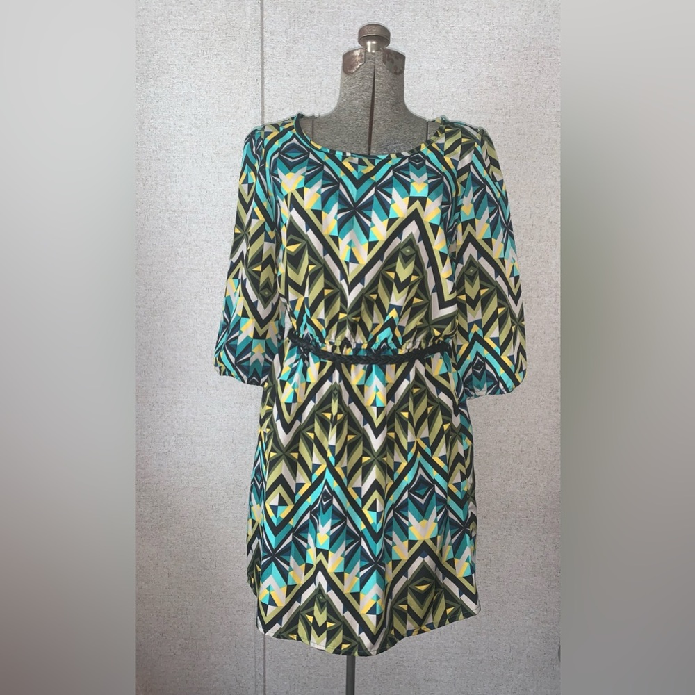 Bebop Geometric Print Dress